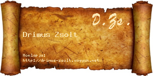 Drimus Zsolt névjegykártya